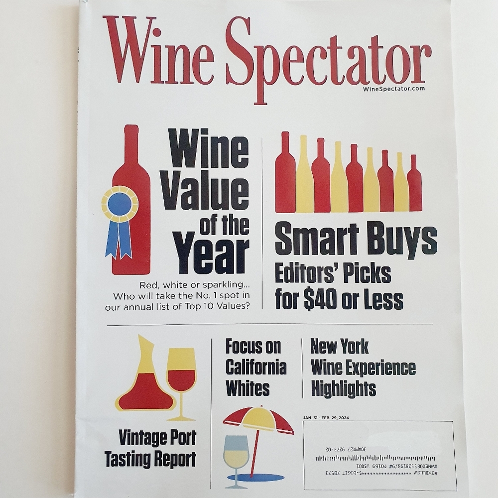 Wine Spectator January 31 - February 29, 2024 Magazine Wine Value Of The Year